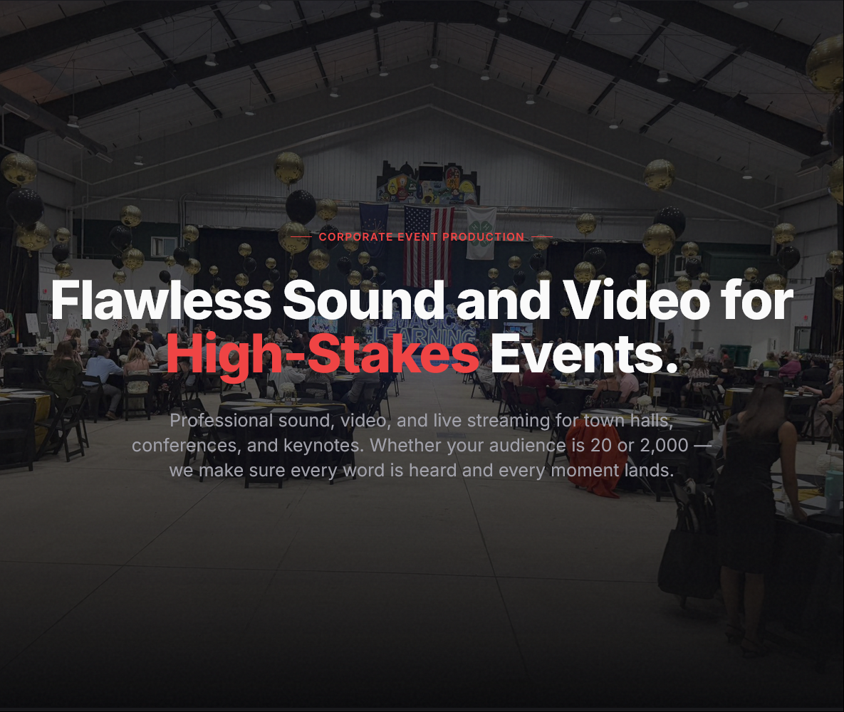 Lafayette Sound is a full-service live event production company based in Lafayette, Indiana. With over 12 years of experience and 500+ events delivered